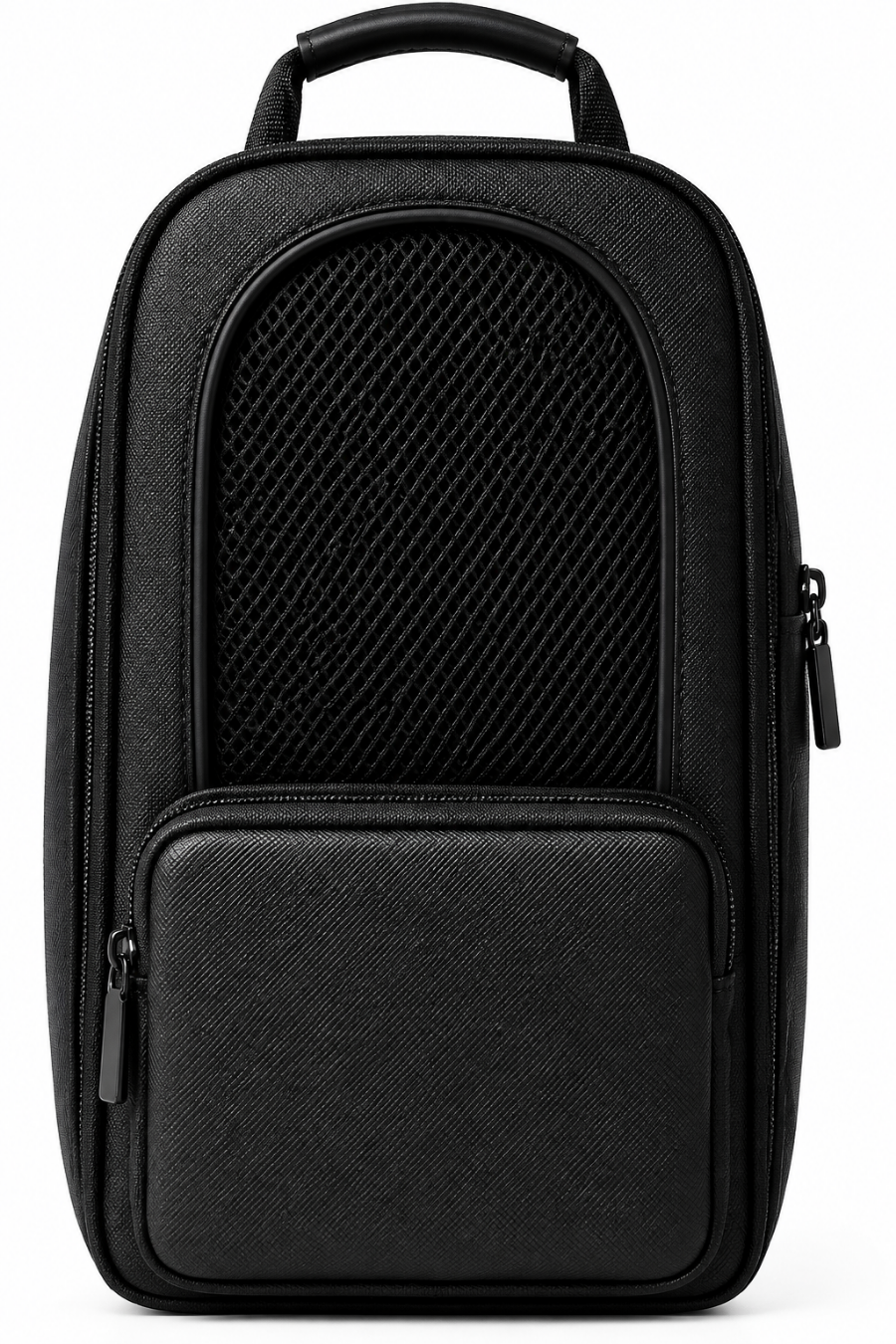 Leather BACKPACK Small Breed Dogs & Cats Black