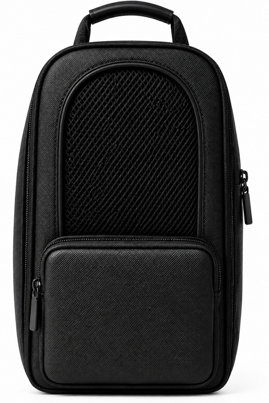 Leather BACKPACK Small Breed Dogs & Cats Black