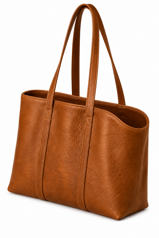 Leather TOTE Bag Small Breed Dogs & Cats Camel